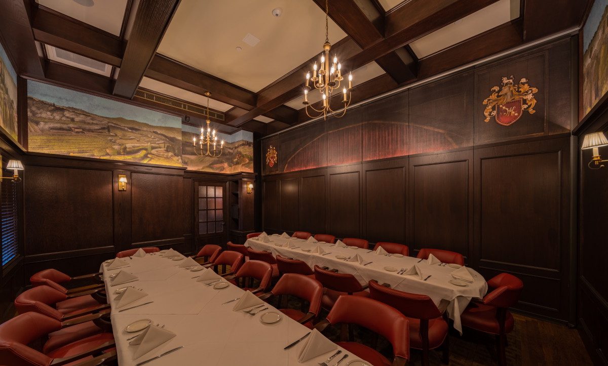 dining room with two tables